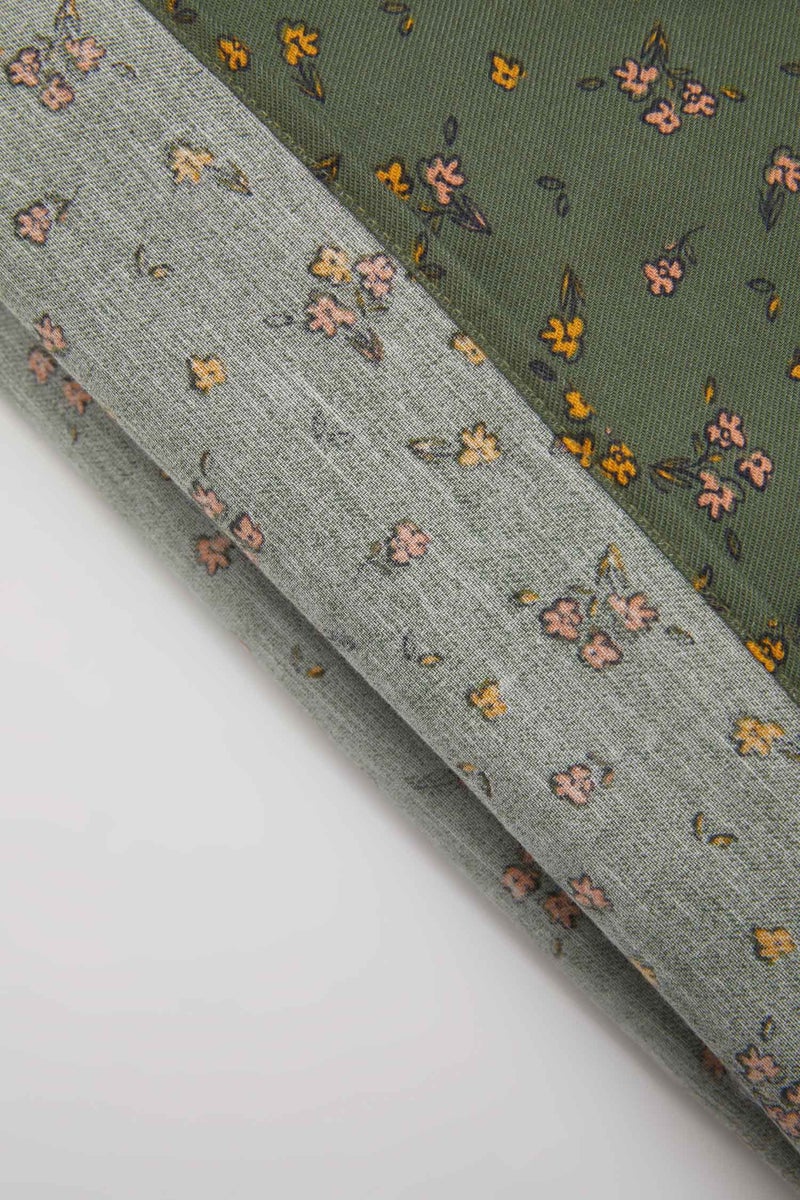 ديفاكتو فستان بيبي بناتي فلورال تويل قصة عادية كم طويل - Image 4